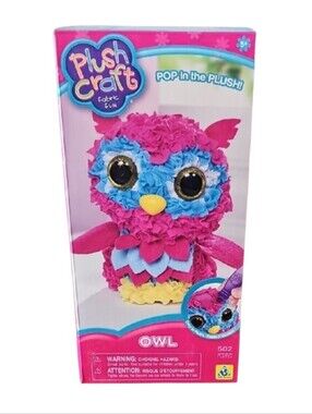 Owl - Blue and Pink Fabric Plush Craft